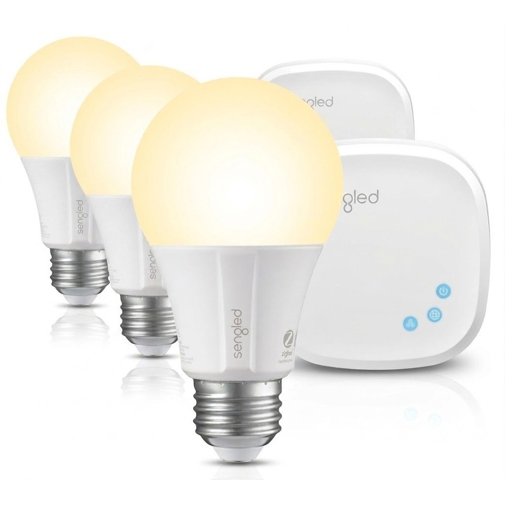 2 Sengled Element Classic Smart Bulb Starter Kit 2-Pack LED 800lm 2700K with Hub